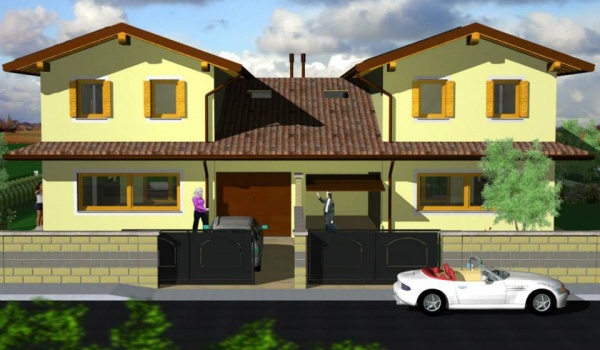 Progetto di una villa bifamiliare in classe "A+" Cervignano del Friuli